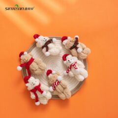 クリスマス装飾品鑫特安クリスマスタオル熊クリスマスツリー掛けバックパック掛けキーホルダー子供玩具