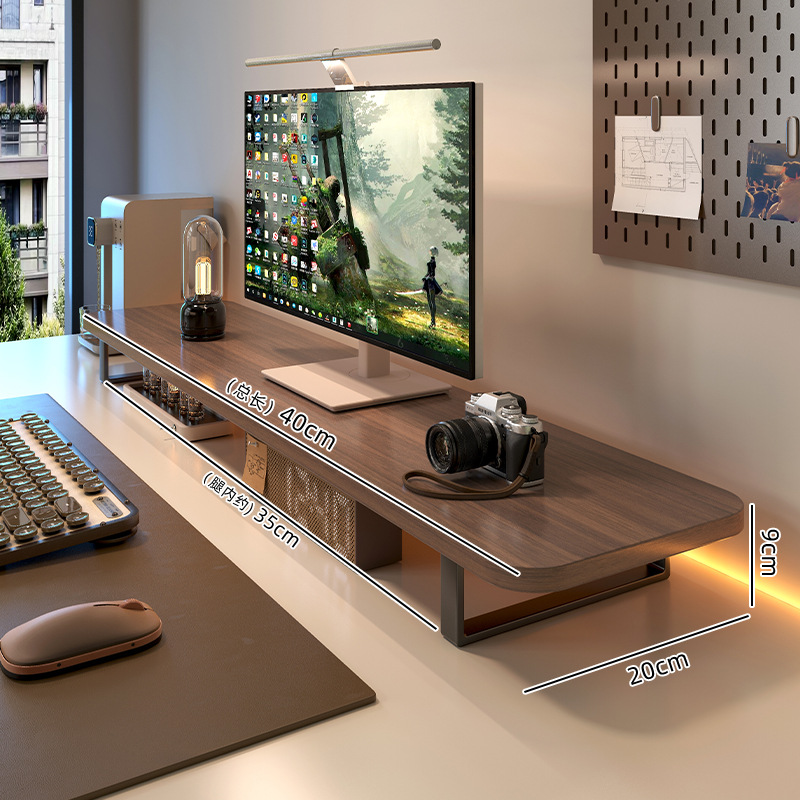 Eスポーツルームデスクトップコンピュータ高架デスクトップ収納ラックワークステーションモニタースタンド拡張ノートブック高架ラック