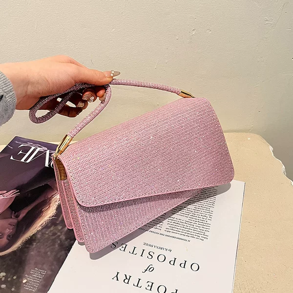 Popular Underarm Bag Fashionable Simple Textive Commuter Bag Women's 2024 Summer New PU Shoulder Small Square Bag