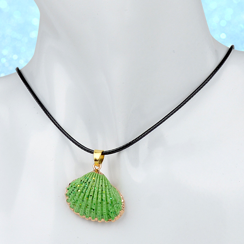 녹색 눈 조개 목걸이