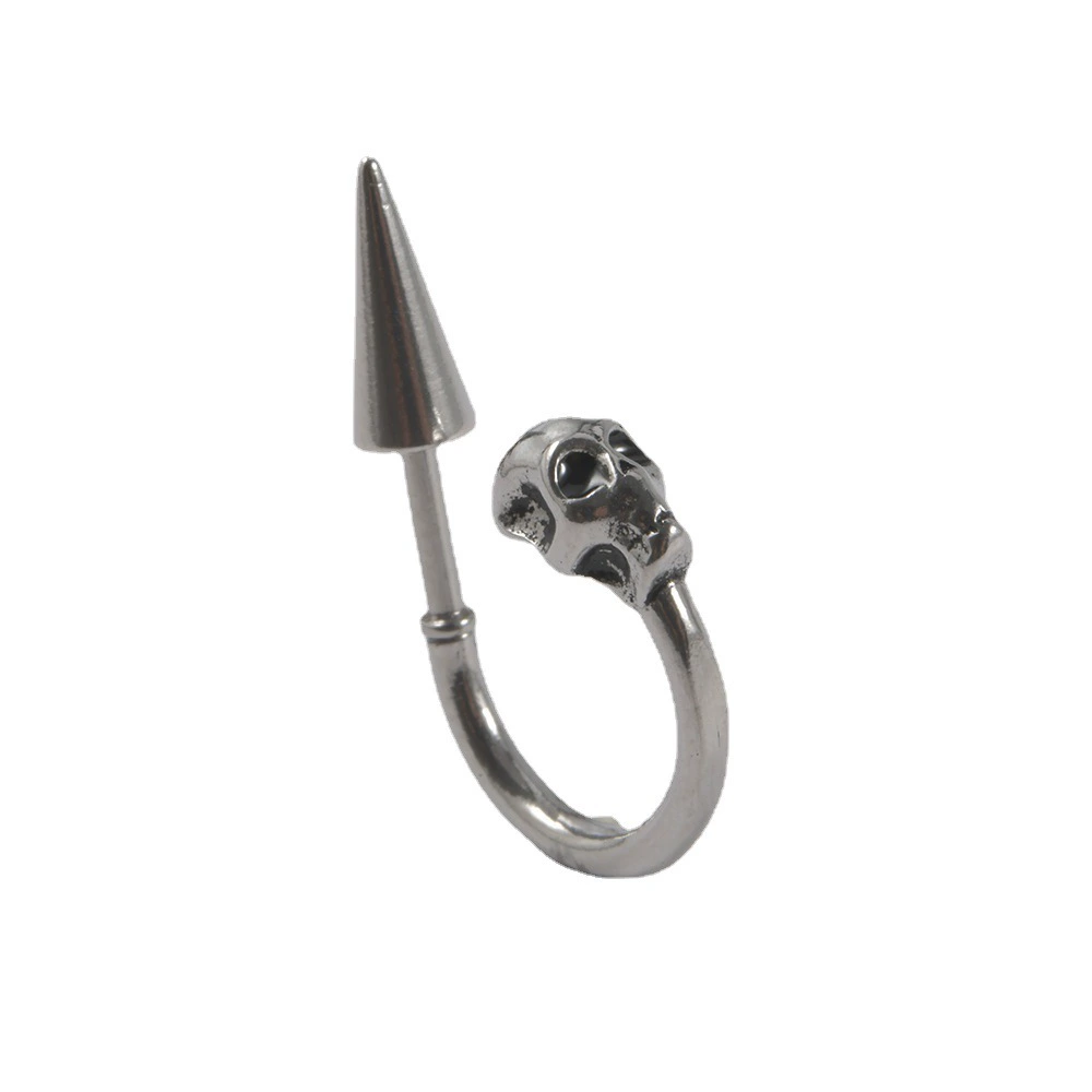 Кроссборд stainless steel C-образная серьга-скамейка с personalized дракон-форма череп-острый ухо кость ноготь пирсинг холодная заклепка серег