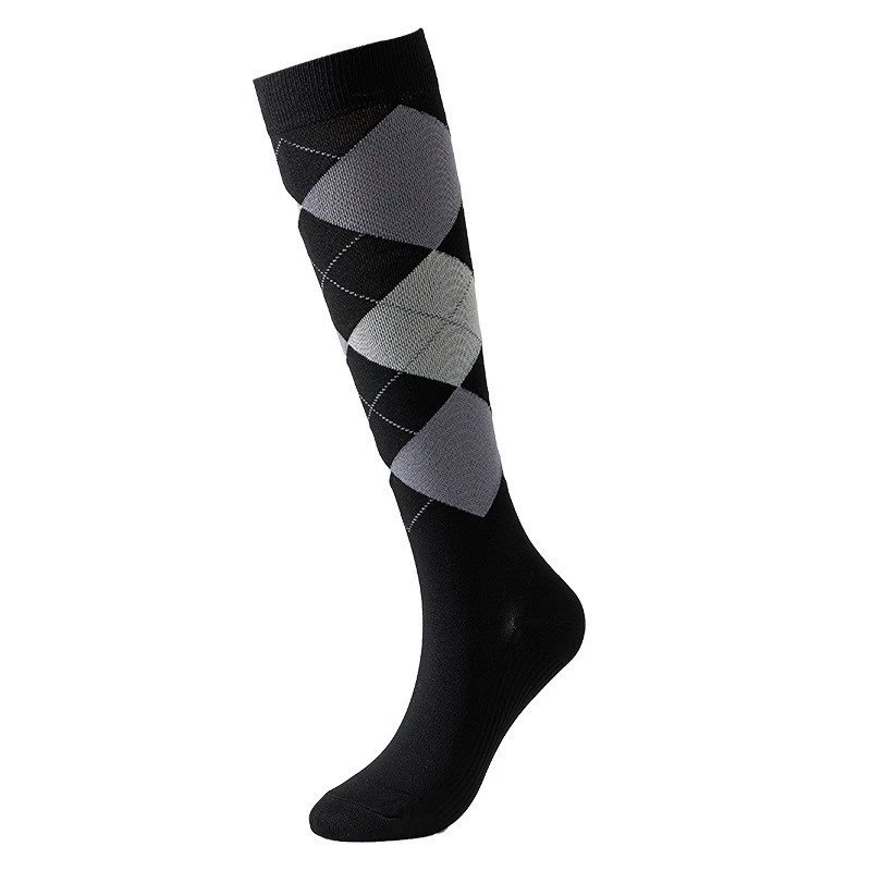 Compression Running Socks, Unisex Jacquard Knee-High Socks, Multiple Patterns, S/M & L/XL