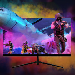 デスクトップコンピュータモニター 4K24インチ 27inch 曲面 HDMI2K165HZ オフィスデザイン高解像度ディスプレイ