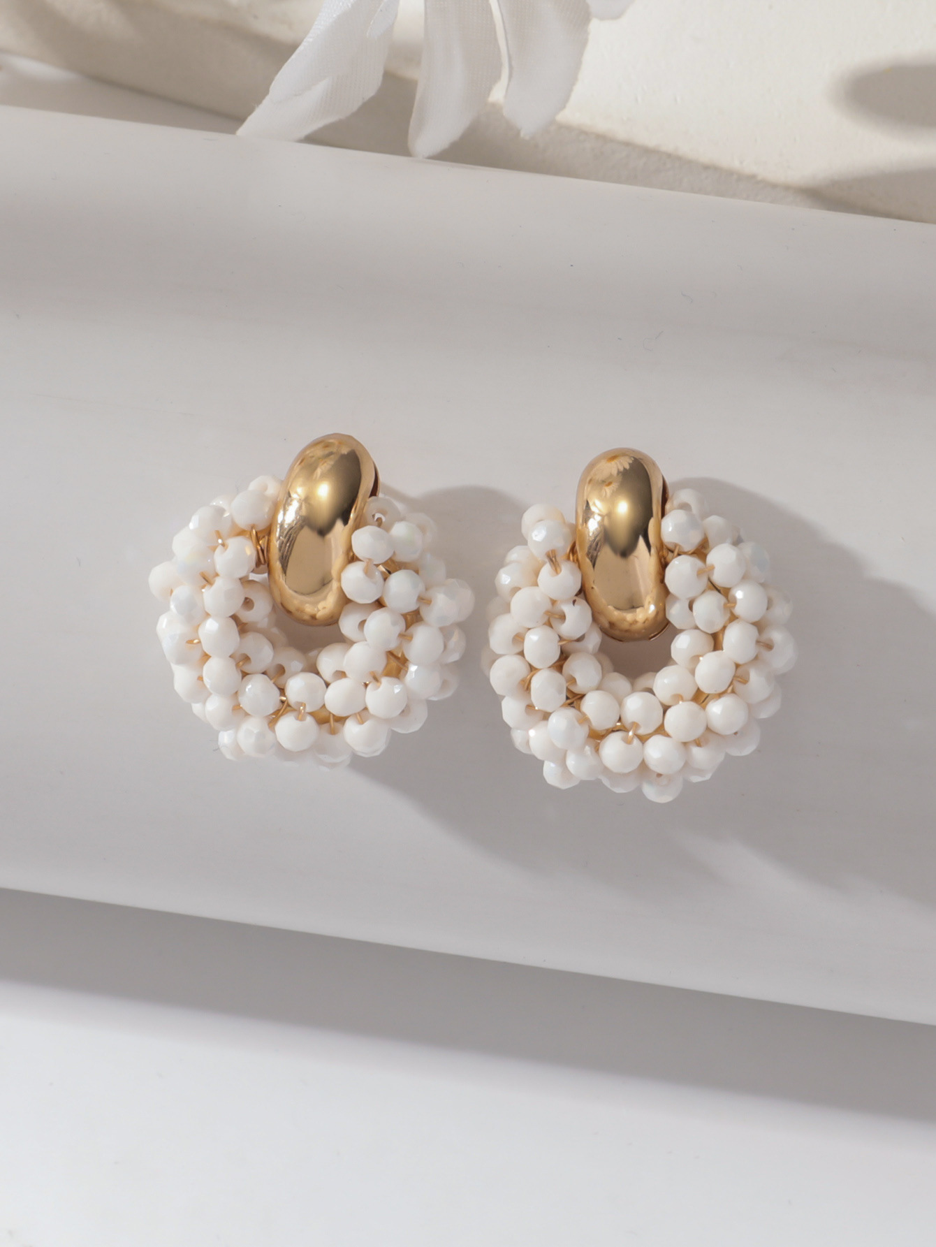 Casual, Daily, Street Occasion 1 Pair Elegant Lady Geometric Artificial Crystal Alloy Ear Studs