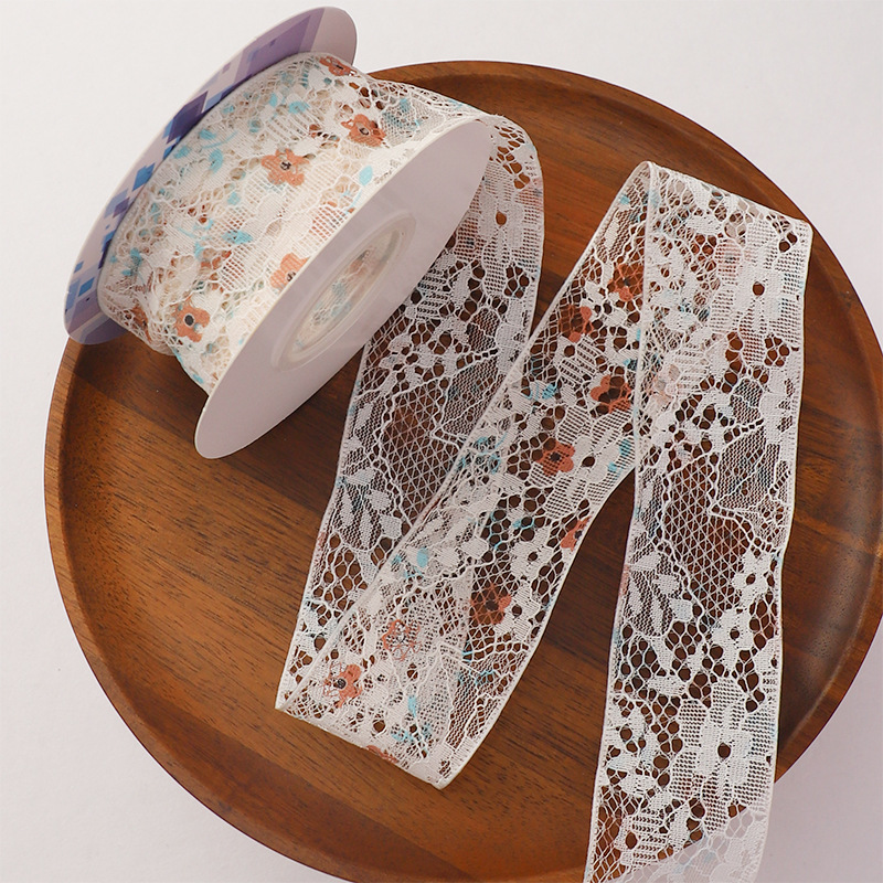 Siete colores, encaje de primavera, cinta de encaje, embalaje de flores, embalaje de regalo, regalo de bricolaje, material de floristería