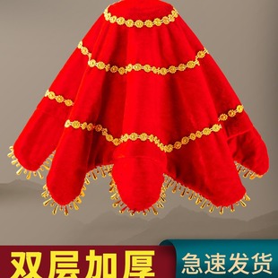 Носовой платок цветочный танец два два плаза танцевать красное платье Bades Двенадцать детей тест на северо -восток Twist Yangge