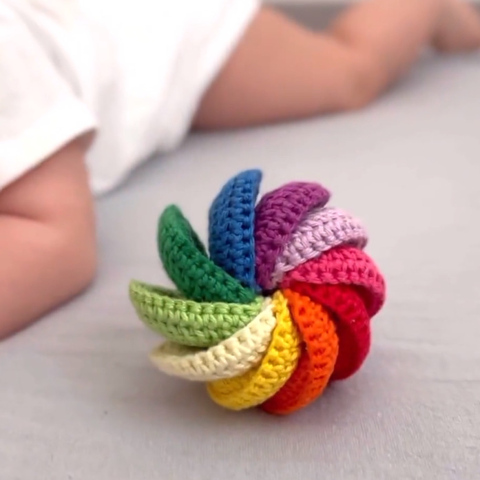 Crochet combinado patrón crochet juguete patrón sensorial bola dedos juguetes patrón crochet regalo de bebé