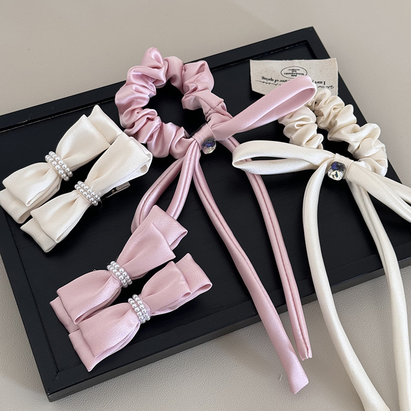 Women's Sweet Simple Style Bow Knot Cloth Hair Clip Hair Tie display picture 3