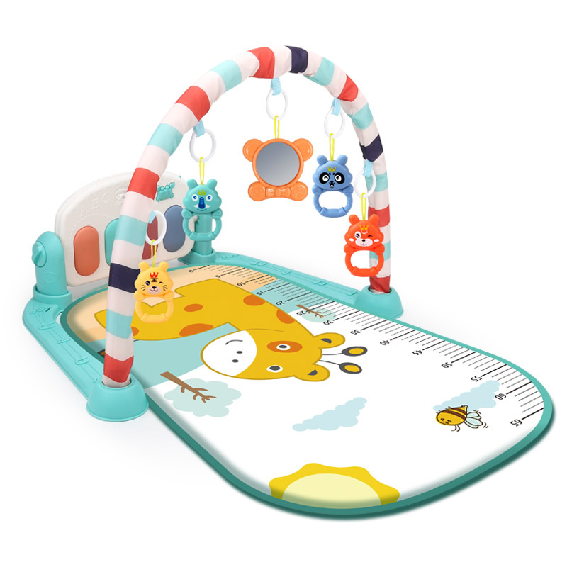 Estante de fitness para bebés recién nacidos alfombra multifuncional música pedal piano juguete calmante bebé juego de piano