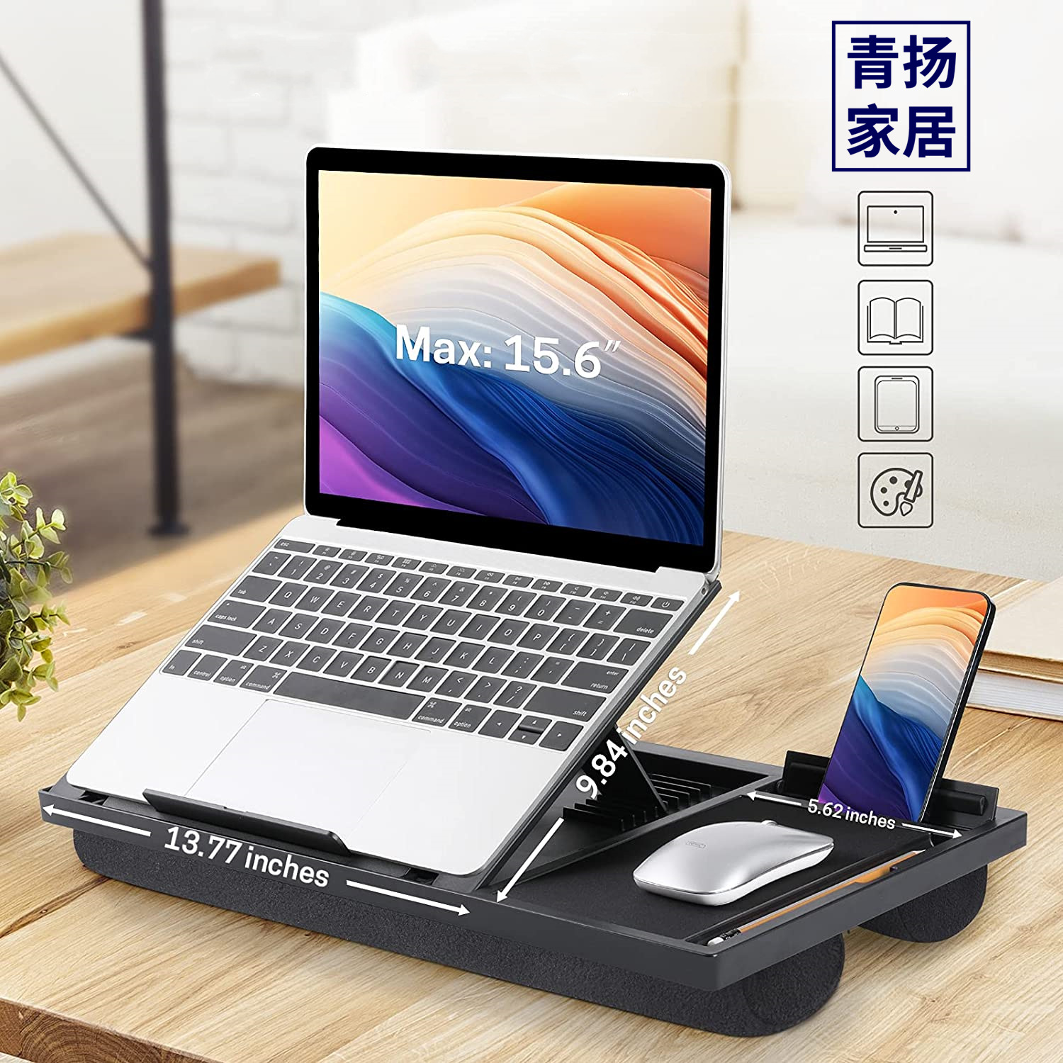 Tablero de escritura multifunción portátil Escritorio de escritorio estera monitor de computadora soporte elevado Oficina Banco DE TRABAJO