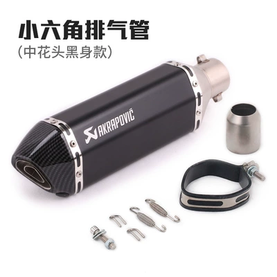 Sports Cars Ninja250 Cbr500R3R25: Exhaust pipe - medium-flower-head-black-body-small-hexagon-laser-mark