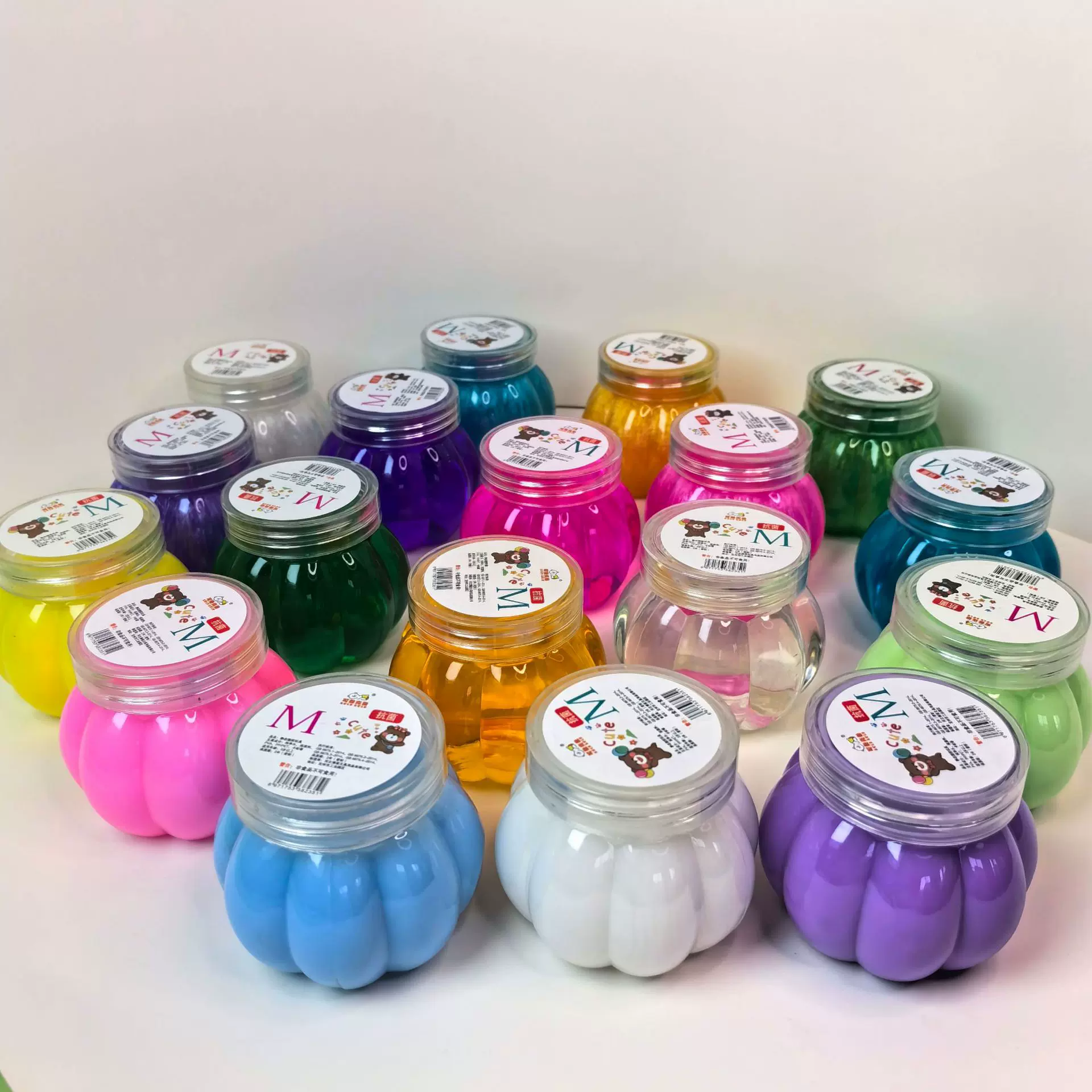 南瓜高透起泡胶网红解压史莱姆越玩越大纯色创意儿童玩具地摊盲盒