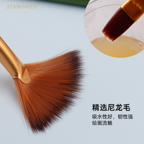 Wooden nylon brush set hook pen student art supplies painting pen watercolor oil brush wholesale