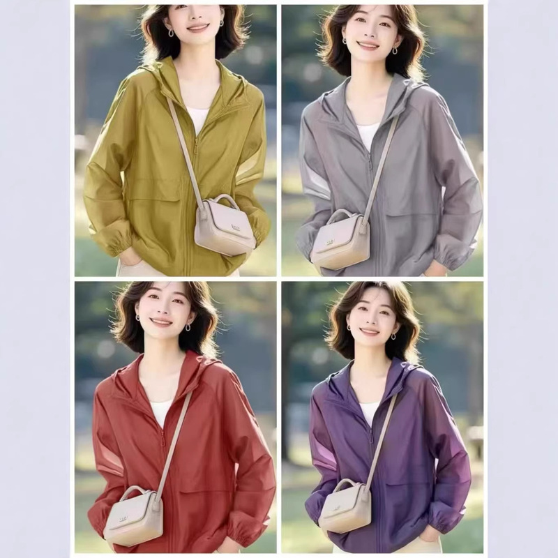 Summer New Style Hooded Sun Protection Short Jacket for Women, Loose, Casual, Thin, Breathable, Fashionable and Versatile, Suitable for Outings