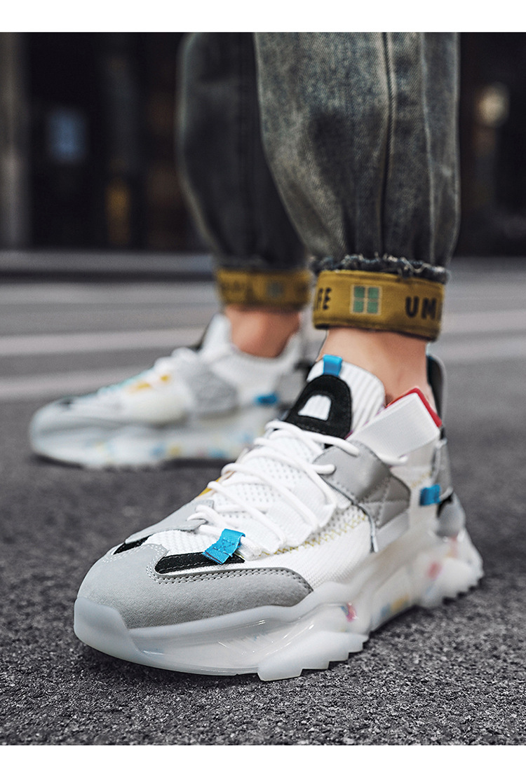 Scarpe da corsa uomo platform alla moda con tessuto traspirante_voghion.com