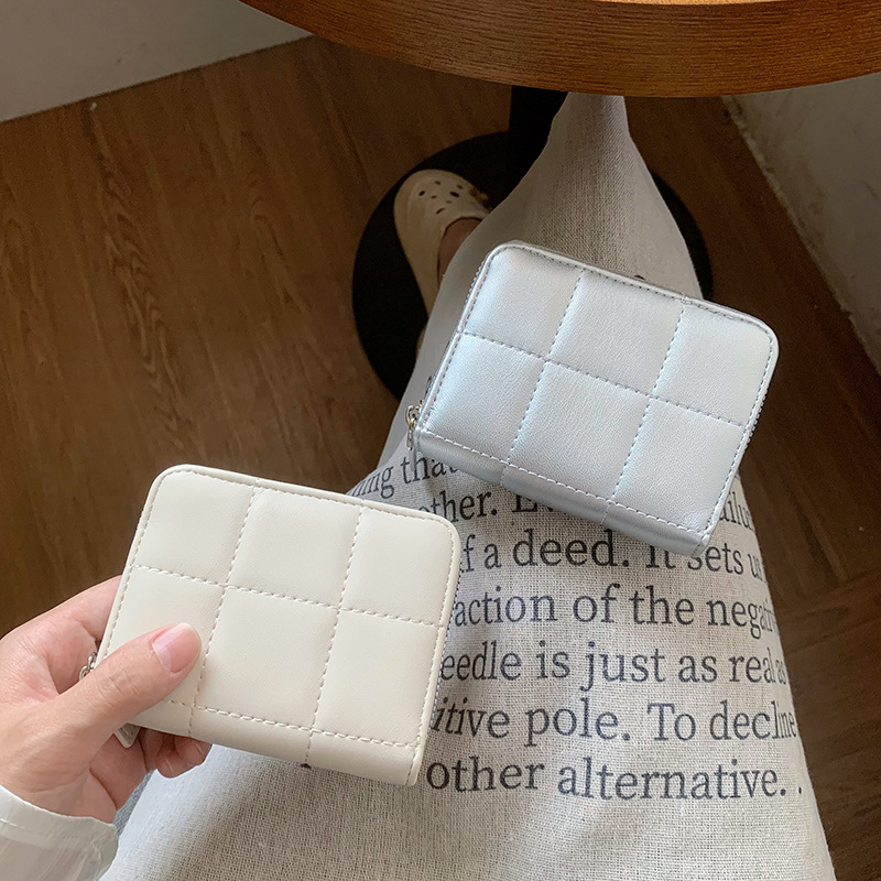 Tofu Bag Japanese Style Multifunctional Wallet Short Multi-Card Slot Key Card Holder Two-In-One Women's Wallet Wholesale