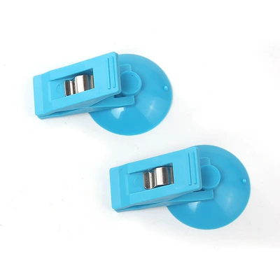 Bill Holder, Id Holder, Car Glasses Clip/Bill Clip - pvc-suction-cup-pair-blue
