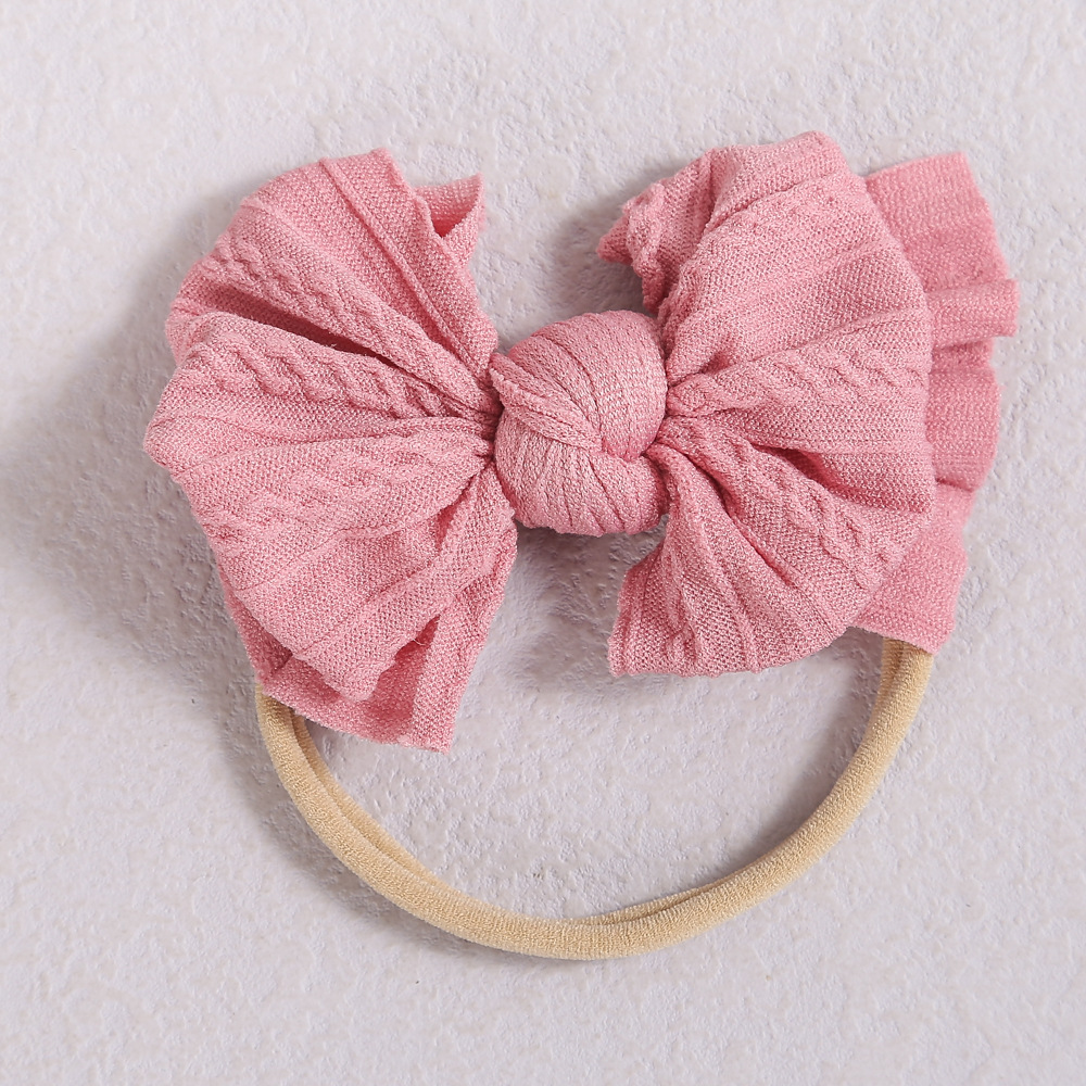 Acessórios para cabelo infantil europeus e americanos transfronteiriços Faixa de cabelo fina para bebê Nylon Jacquard Arco de cabelo Anel de cabelo Outono Novo bebê Faixa de cabeça_voghion.com
