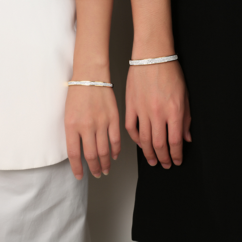 Jewelry & Accessories spot bracelet titanium steel zircon bayonet bracelet fashion 520 couple bracelet_voghion.com