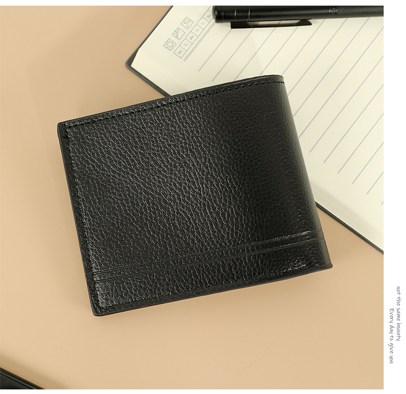 58g Weight Polyester Lining Material Flip Cover Closure Type Factory Direct Supply Horizontal Wallet Men's Pu Business Stylish And Versatile Card Holder Large Wallet Multiple Card Slots Retro Wallet