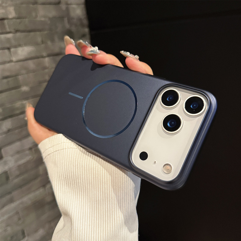 适用iPhone17细圈磁吸手机壳苹果16纯色15超薄14磨砂防摔保护套13|undefined