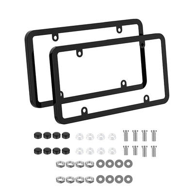 Cross-Border Hot Selling License Plate Frame License plate holder/license plate holder - license-plate-frame-white-accessories