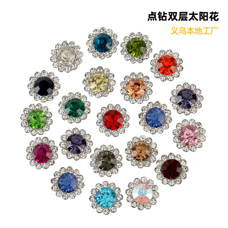 Factory Direct Supply Plum Blossom Diamond Round Flower Plate Drill Dot Drill Round Double Layer Drill Heart Bow Flower Heart DIY Material Accessories