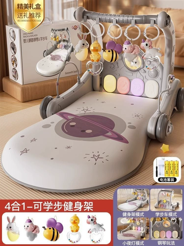 [钢琴3儿宝宝娃哄0岁一6个脚踏1满月婴儿玩具健身架月]