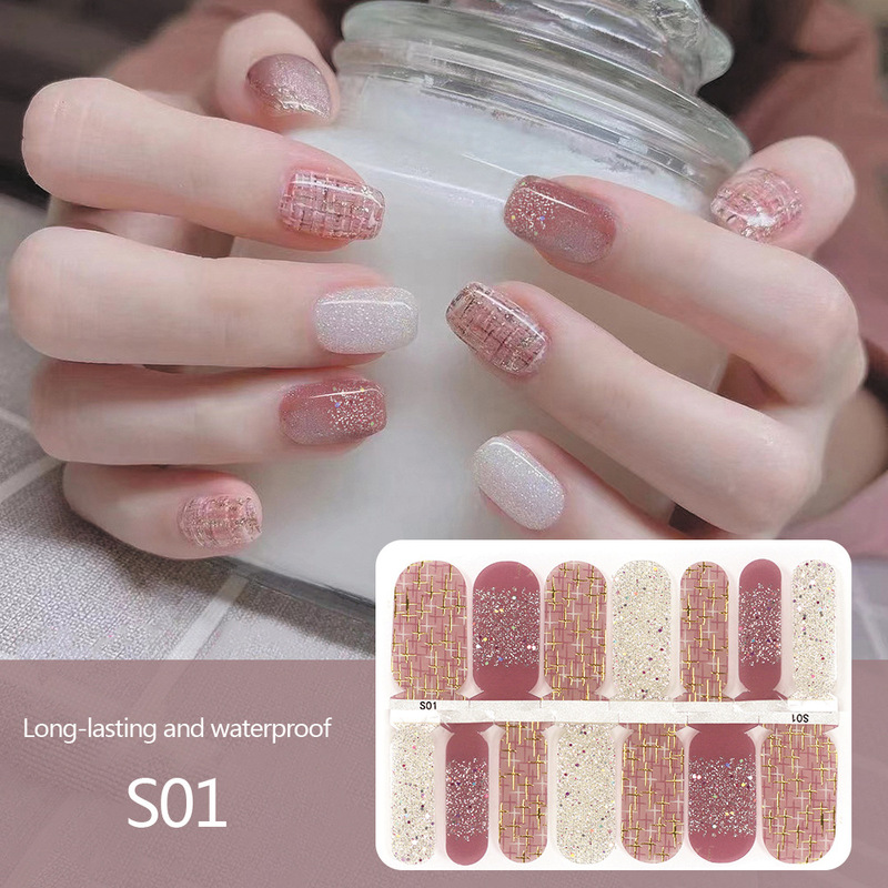 14 refers to the light-free 3d sequin sticker glitter gel nail stickers cross-border explosions nail stickers durable-