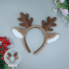 シミュレーション獣耳ぬいぐるみの髪飾りクリスマスに雪花鹿耳カチューシャ現物コスプレアクセサリー