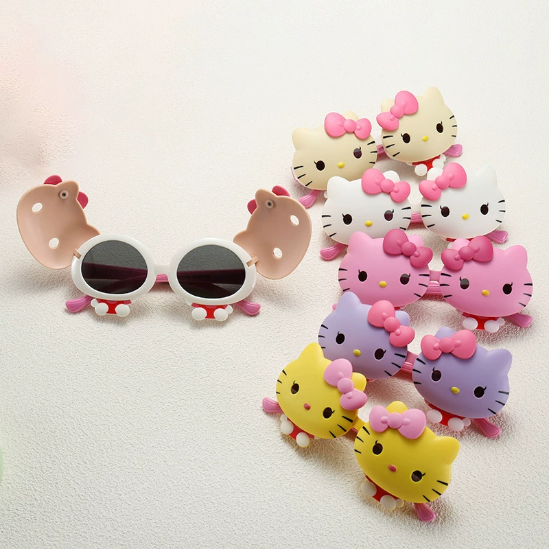 Hello Kitty, Hello Kitty, модные cartoon детские солнцезащитные очки, городской стиль