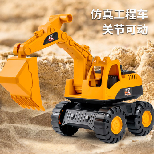Extra large inertial driving engineering vehicle toy for children, thickened and fall-resistant beach excavator, shovel truck, dump truck