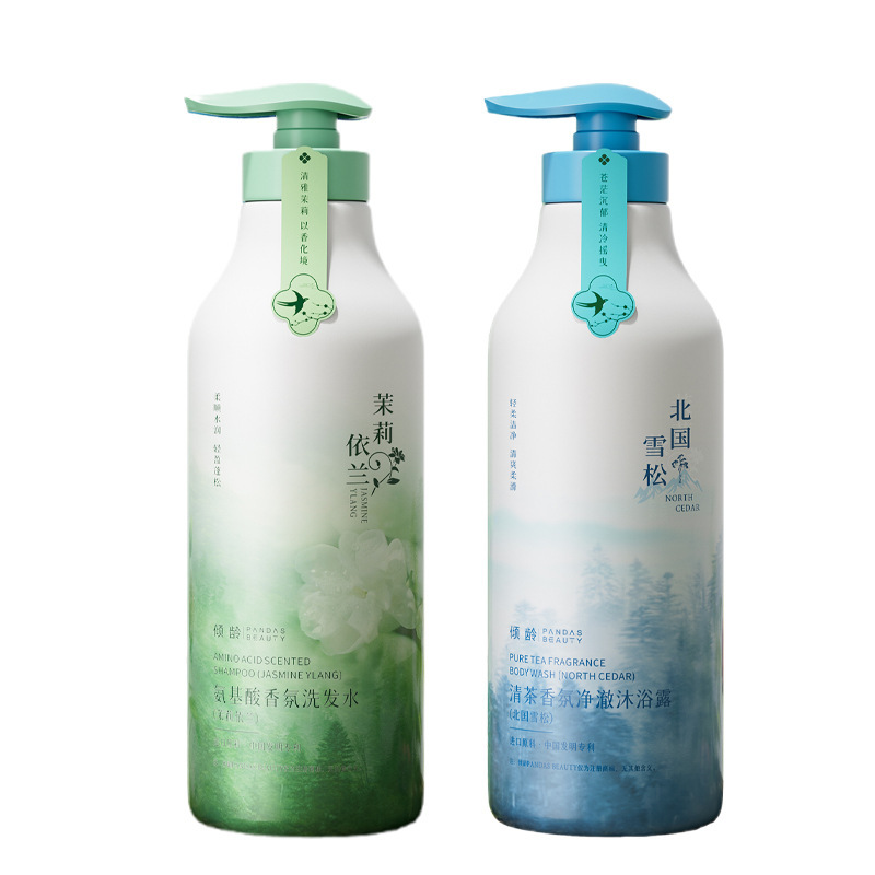 Jiangling norte cedro aminoácidos perfume champú 800ml perfume set limpio y suave fabricante