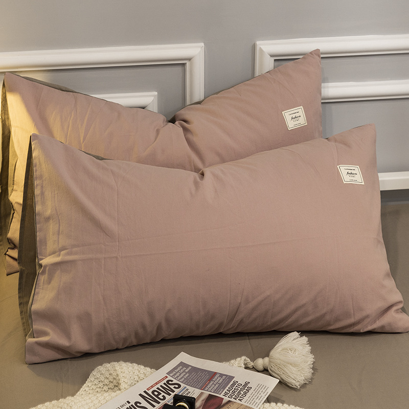 Funda de almohada de algodón ins, un par de fundas de almohada de algodón engrosadas para el hogar de celebridades de Internet, funda de núcleo de almohada individual, funda de forro interior