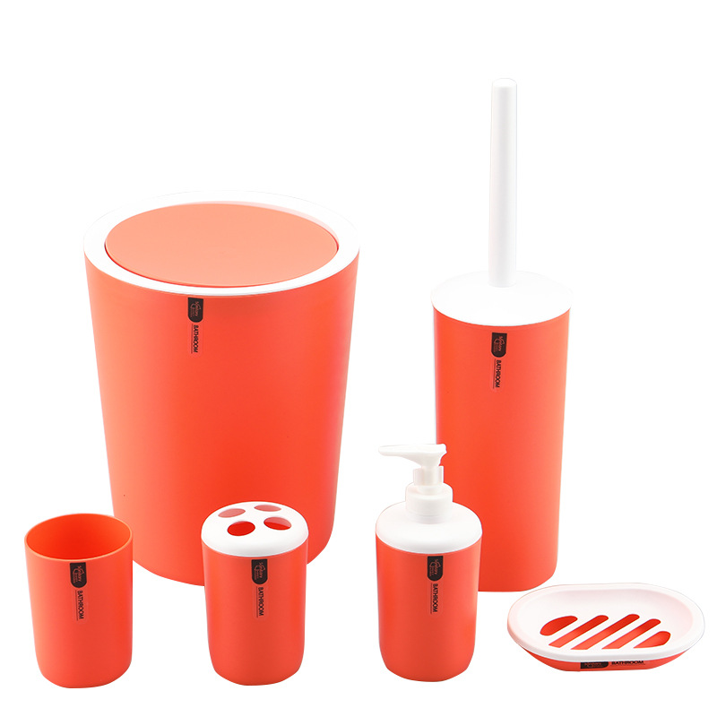 Conjunto de seis piezas de baño de lavado de color sólido transfronterizo exclusivo para el comercio exterior conjunto de baño en caja de color suministros traje de baño