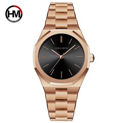 Cross-border Hannah Martin Japan movement waterproof simple octagonal watch stainless steel strap women's watch