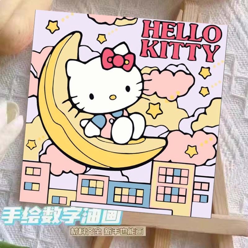 サンリオデジタル油絵 diy 手描きカラーリングクロミメロディー漫画かわいい装飾画メーカー卸売|undefined