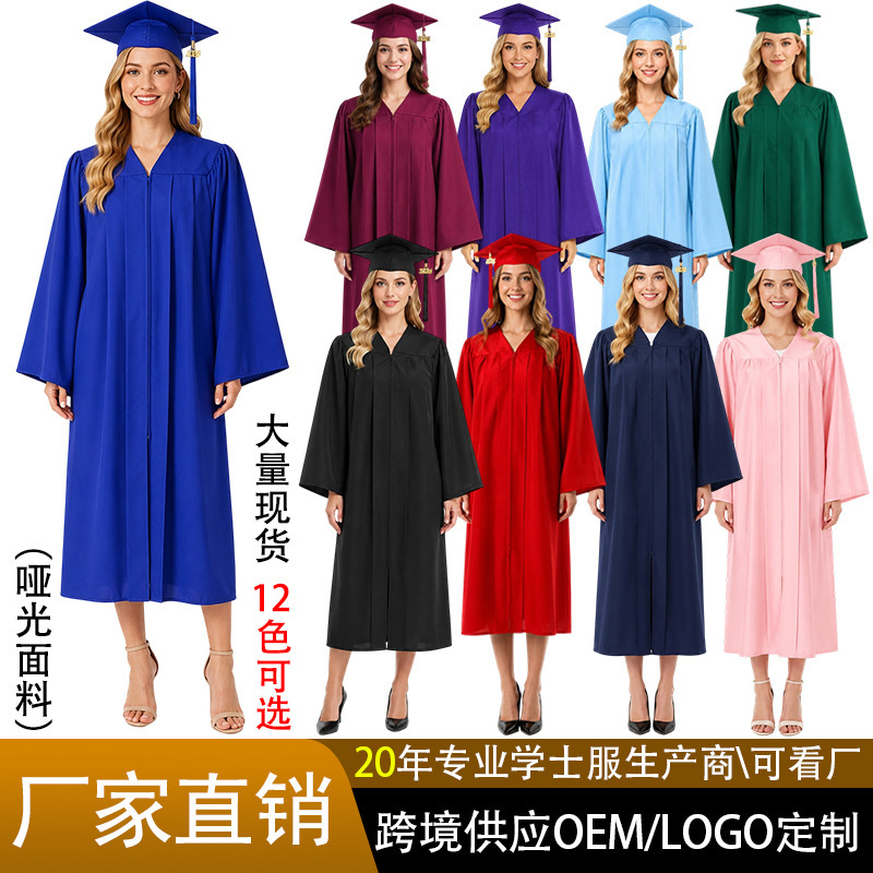 Cross-border American Academic Dress Graduation Dress suit Adult College Student Doctoral Dress Woven Degree Robe Master's Dress Cross-border American Academic Dress Graduation Dress suit Adult College Student Doctoral Dress Woven Degree Robe Master's Dress