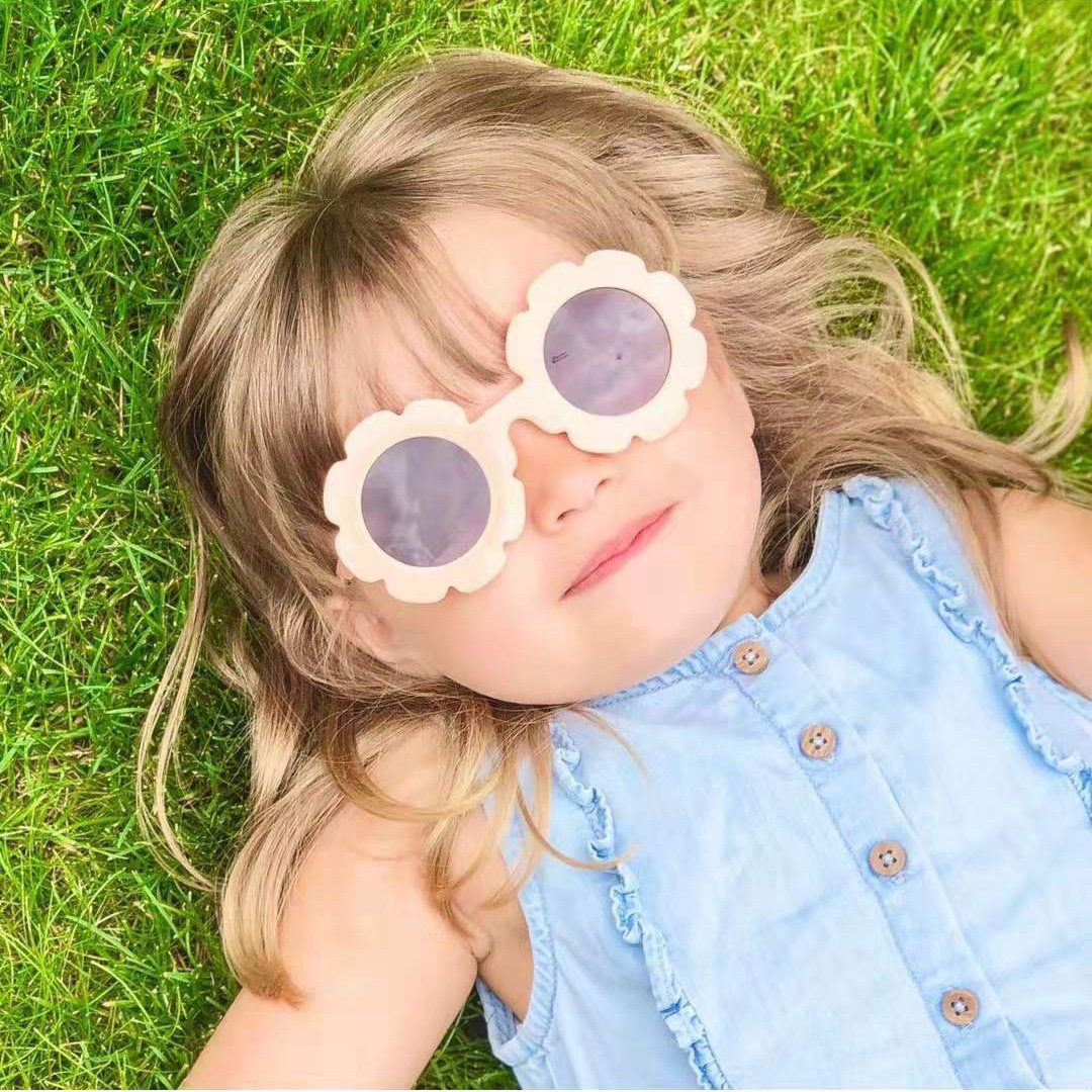 2021 nueva moda girasol gafas de sol para niños y niñas bebé lindo niños bisagra de metal gafas de sol 6311