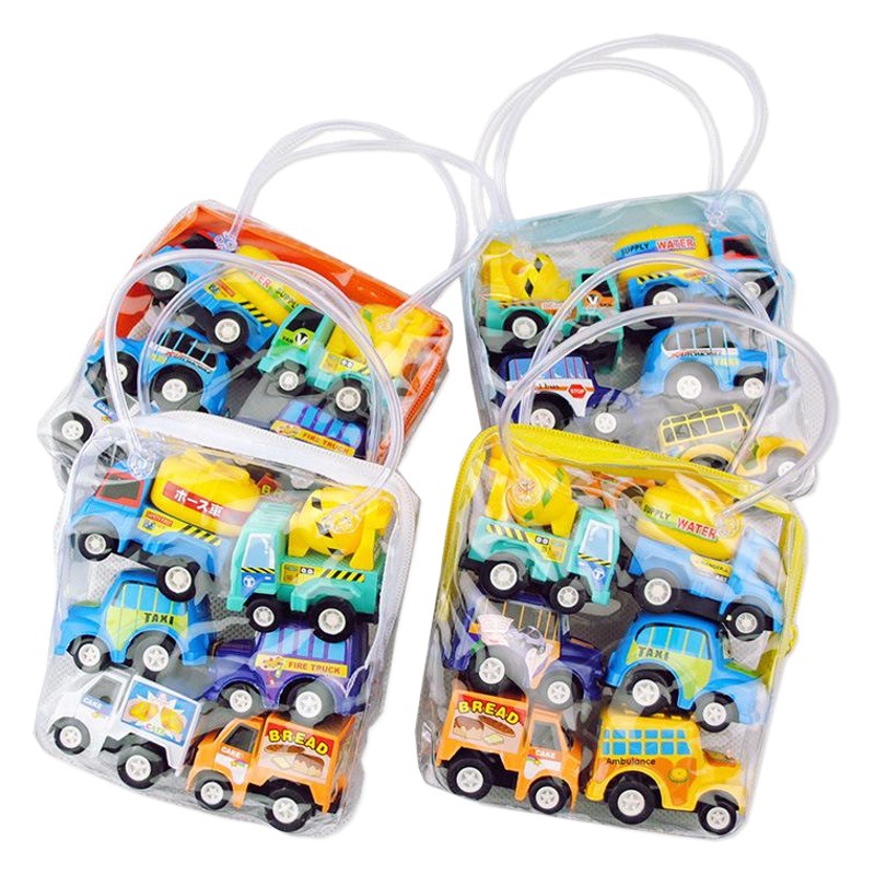 Coche de juguete para niños simulación mini modelo Tire hacia atrás coche infantil regalo de coche juguete seis piezas precio al por mayor