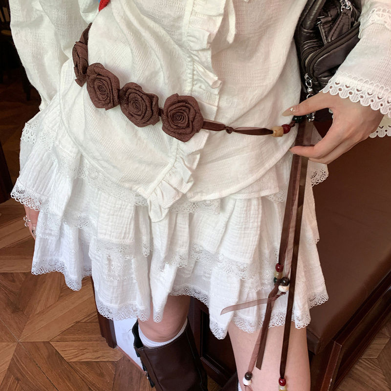 棕色腰带女款复古高级感配裙子牛仔裤带小众民族风咖啡色皮带配饰|undefined