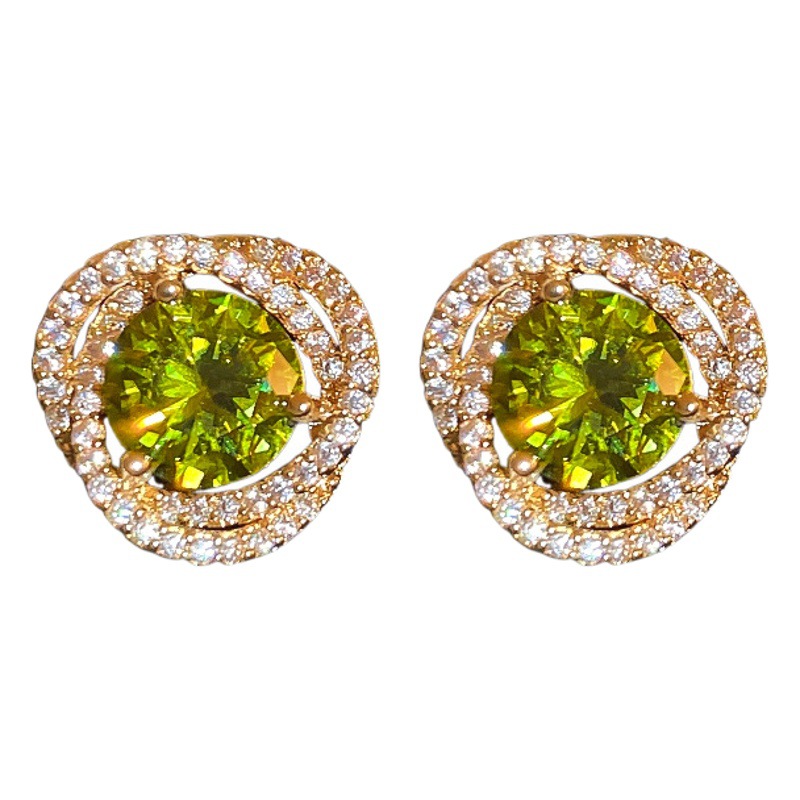 Aguja de plata ZIRCON flor pendientes huecos Francés Retro Luz de lujo de alto grado pendientes nicho temperamento pendientes del todo-fósforo para las mujeres