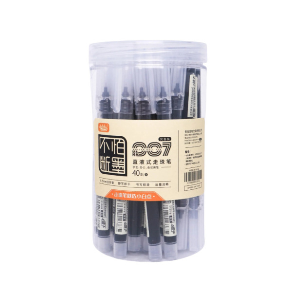 Rollerball quick dry black capacious rollerball pen
