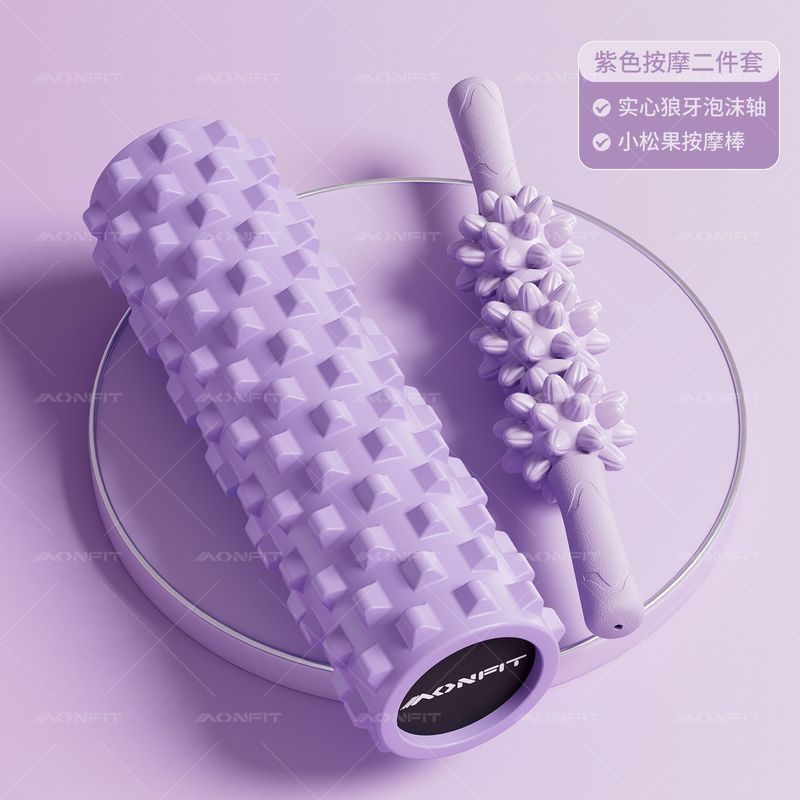 实心狼牙泡沫轴舒缓腰部肌肉放松专业滚轴瘦腿瑜伽柱按摩滚轮器材|undefined