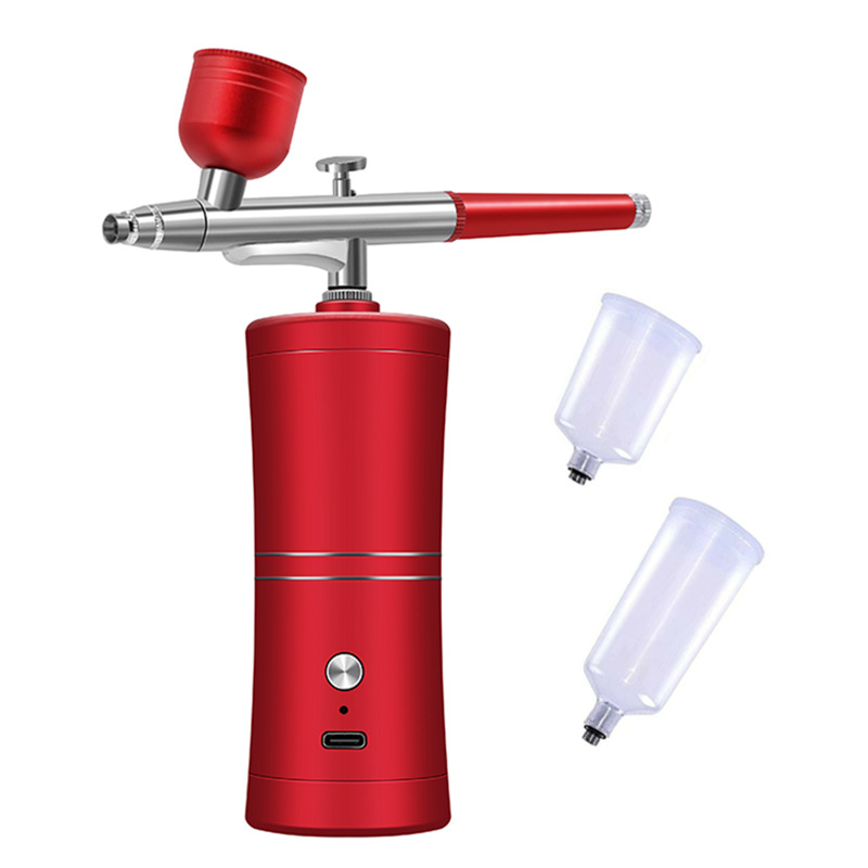 Gradient nail art spray gun set with integrated spray pen model for spraying and painting, tattoo mini air pump set, facial beauty gun