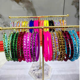 拉丁舞贴钻耳环国标舞蹈专业院校比赛演出耳饰45029