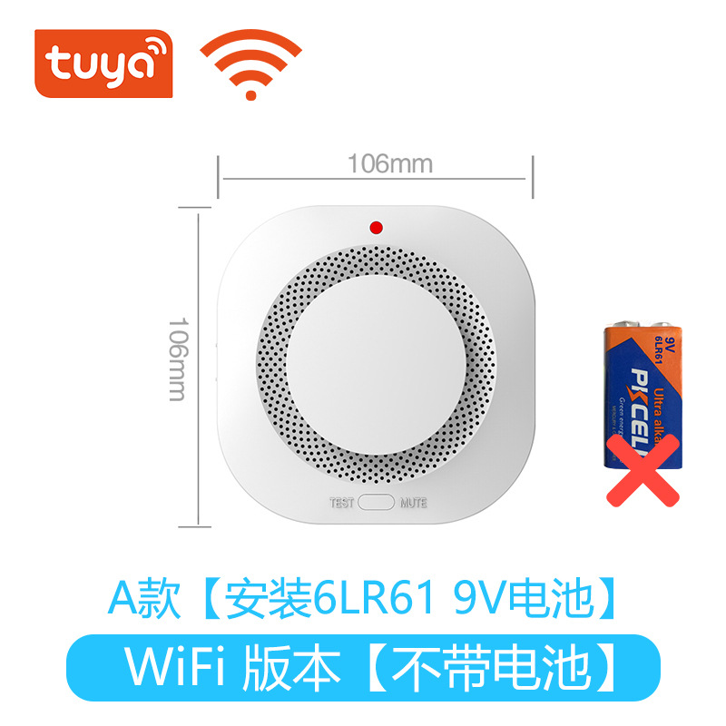 Graffiti inteligente WIFI alarma de humo hogar fuego sensor de humo Sensor de fuego teléfono móvil Remoto Recibir notificación
