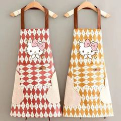 新款掛脖圍裙防污防水免清洗時尚可愛無袖工作服廚房家用做飯圍腰