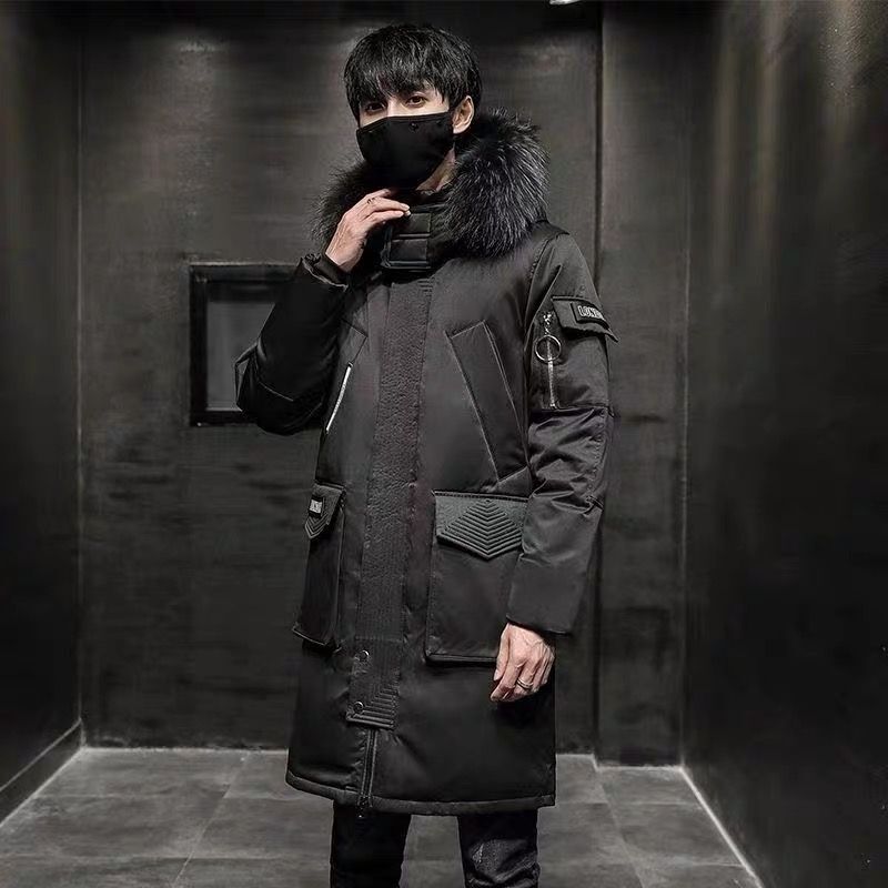 Men's Mid-Length down Jacket over the Knee 2025 Winter New Thickened Korean Style Trendy Parka Men's Coat
