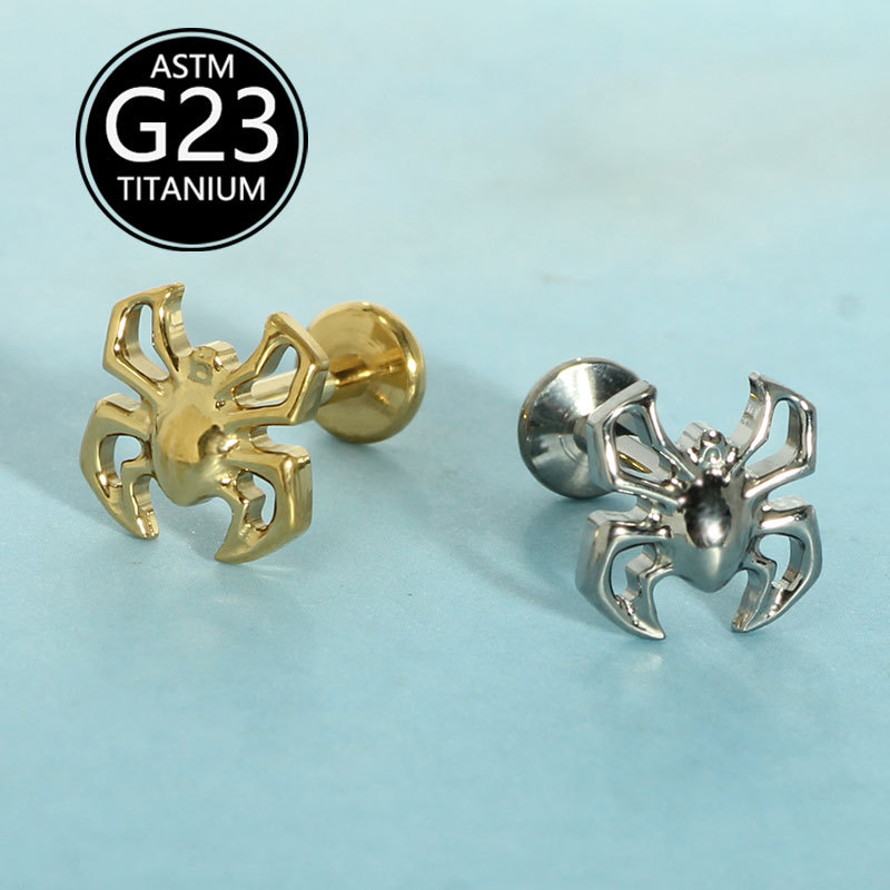 Pointed titanium steel lip stud product view